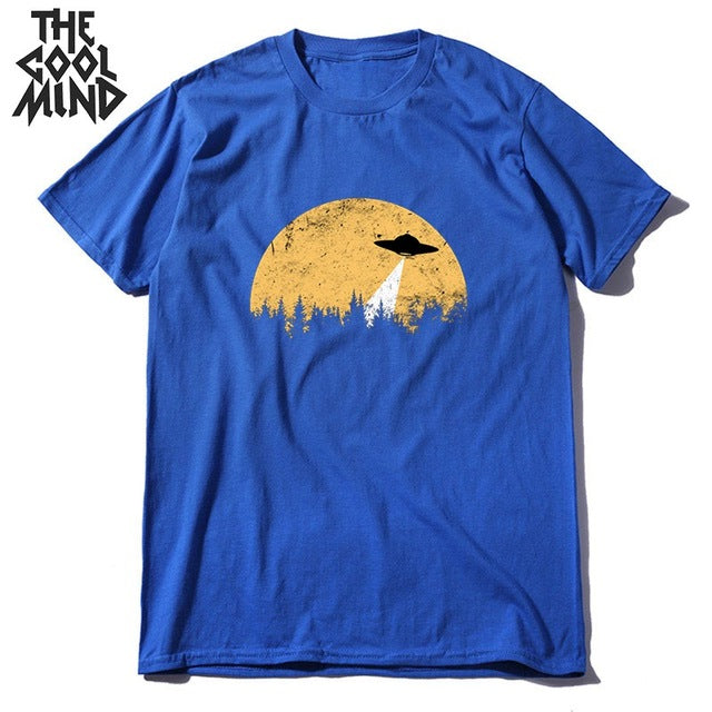 COOLMIND short sleeve 100% cotton cool space men T shirt casual summer loost men tshirt cool o-neck t-shirt male men tee shirt
