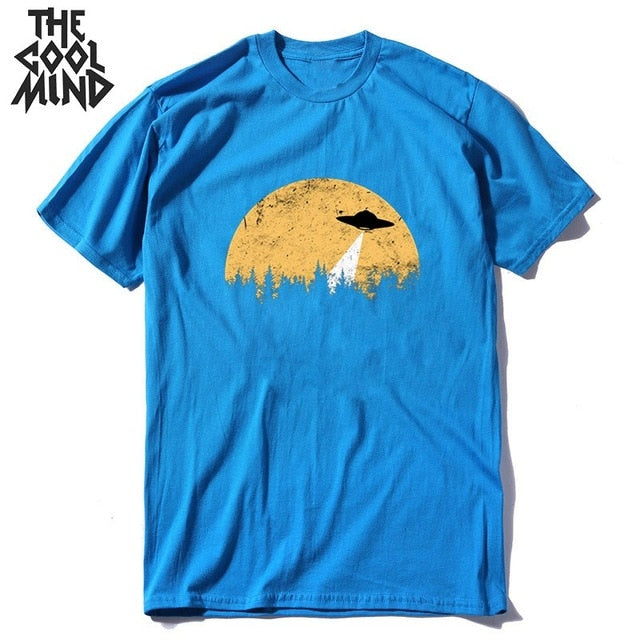 COOLMIND short sleeve 100% cotton cool space men T shirt casual summer loost men tshirt cool o-neck t-shirt male men tee shirt