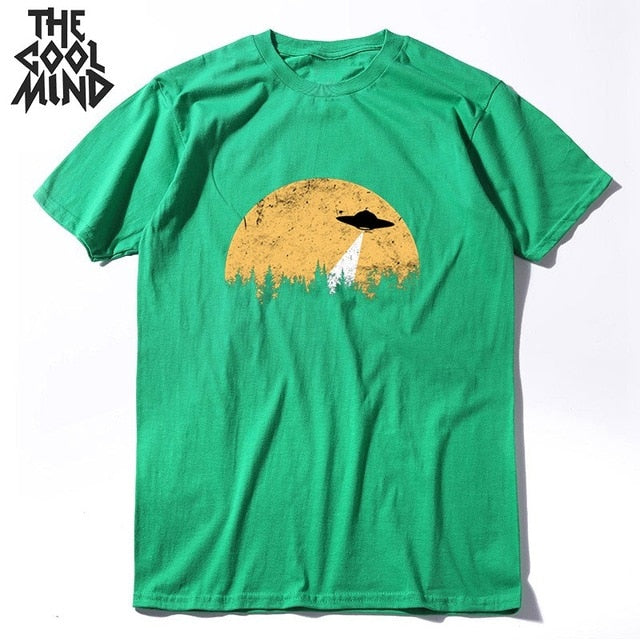 COOLMIND short sleeve 100% cotton cool space men T shirt casual summer loost men tshirt cool o-neck t-shirt male men tee shirt