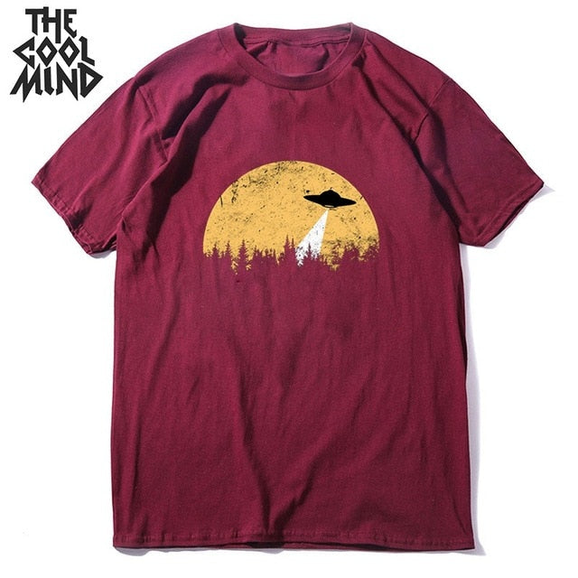 COOLMIND short sleeve 100% cotton cool space men T shirt casual summer loost men tshirt cool o-neck t-shirt male men tee shirt