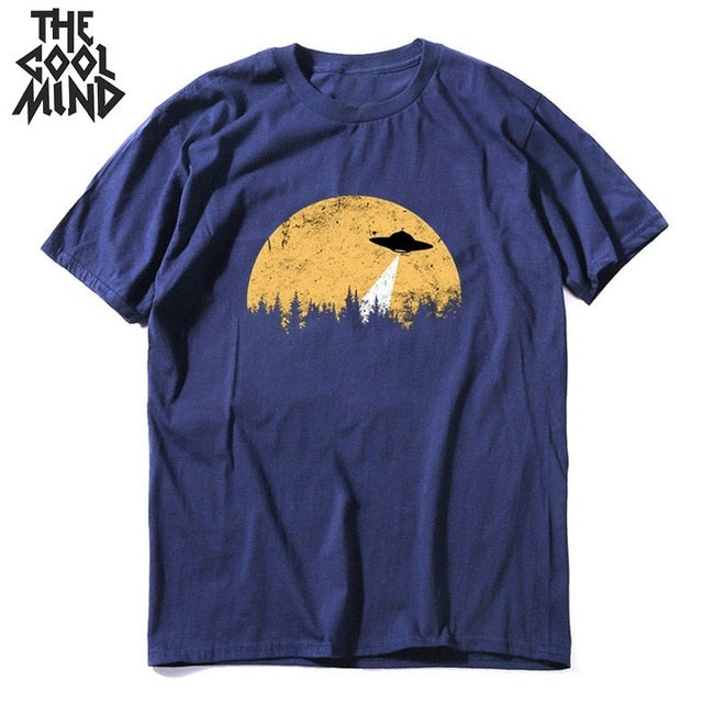 COOLMIND short sleeve 100% cotton cool space men T shirt casual summer loost men tshirt cool o-neck t-shirt male men tee shirt