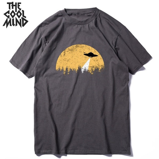 COOLMIND short sleeve 100% cotton cool space men T shirt casual summer loost men tshirt cool o-neck t-shirt male men tee shirt