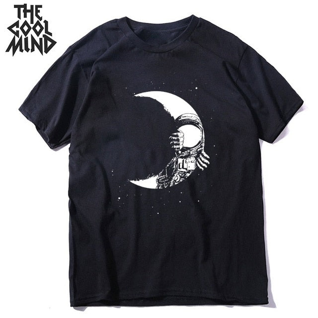 COOLMIND short sleeve 100% cotton cool space men T shirt casual summer loost men tshirt cool o-neck t-shirt male men tee shirt