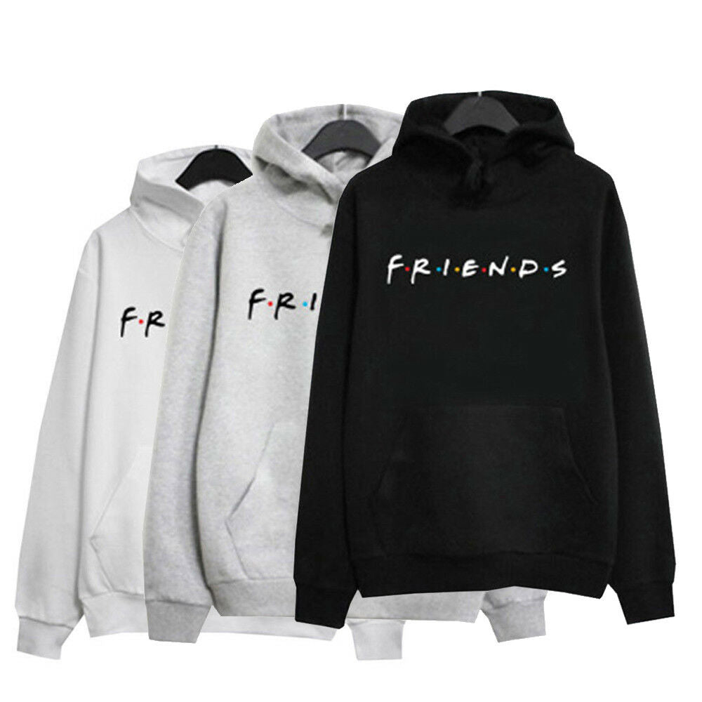 New Plus Size Streetwear Womens FRIENDS Print Hoodie Hoody Sweatshirt Ladies Pullover JumperMen Hoodies