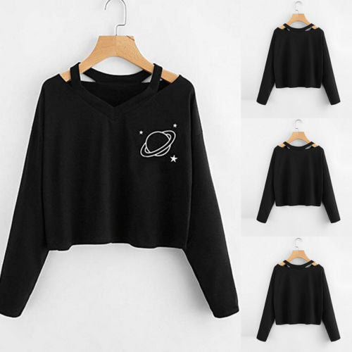 Women Jumper Sweatshirt 2019 Off Shoulder Solid Hoodies Top Autumn Winter Colthes Crew Neck Pullovers Tracksuit Ladies Tops