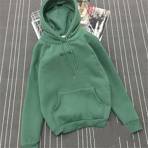 Oh yes Hoodies Sweatshirts 2019 Women Casual Kawaii Harajuku Fashion Punk for Girls Clothing European Tops Korean