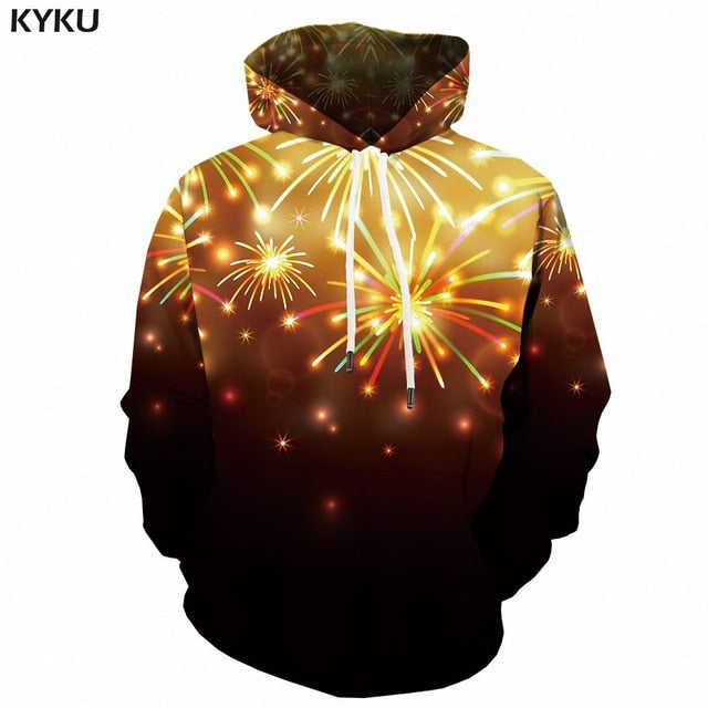 KYKU Christmas Hoodies Men Sweatshirt Red Hip Hop 3d Print Hoodie Xmas Snowflake Sweatshirt Pullover Hooded Funny Mens Clothing