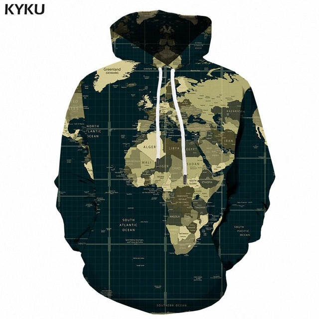 KYKU Christmas Hoodies Men Sweatshirt Red Hip Hop 3d Print Hoodie Xmas Snowflake Sweatshirt Pullover Hooded Funny Mens Clothing