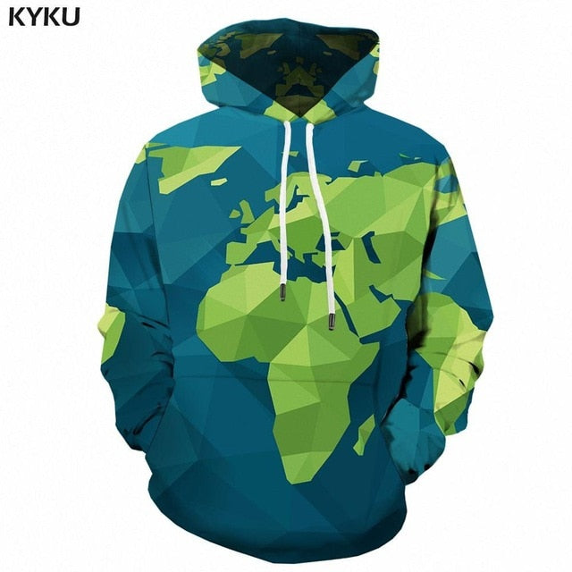 KYKU Christmas Hoodies Men Sweatshirt Red Hip Hop 3d Print Hoodie Xmas Snowflake Sweatshirt Pullover Hooded Funny Mens Clothing